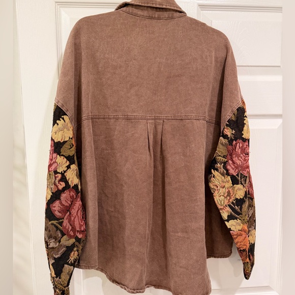 POL Brown Tapestry Button Up Jacket Size L - Picture 5 of 9